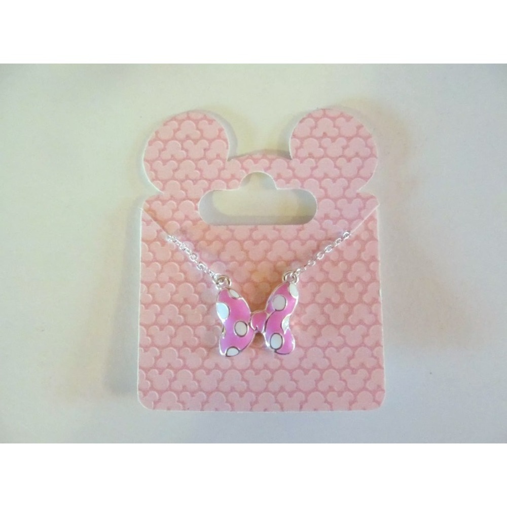 Disney Parks Minnie Moise Pink Bow Necklace